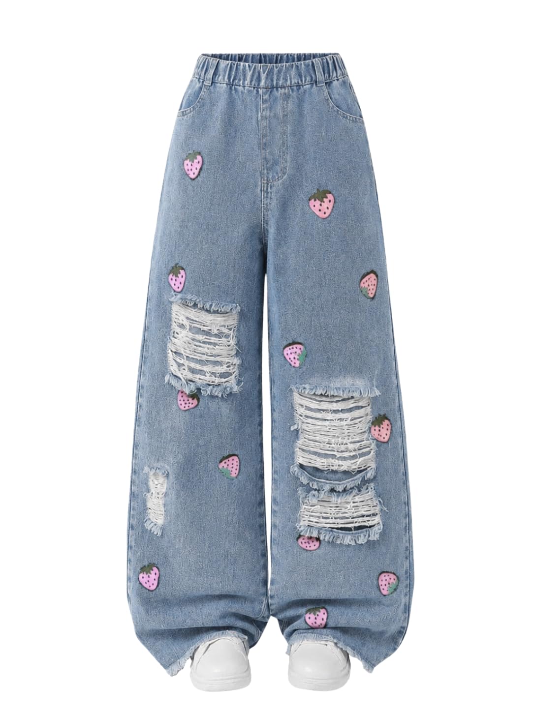 Girls Jeans Wide Leg Denim Pants Tween Teen Girls Trendy Clothes Size 7-13 Years