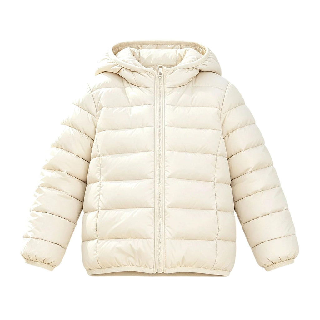 Girls Puffer Jacket Hooded Lightweight Coat Kids Winter Outerwear