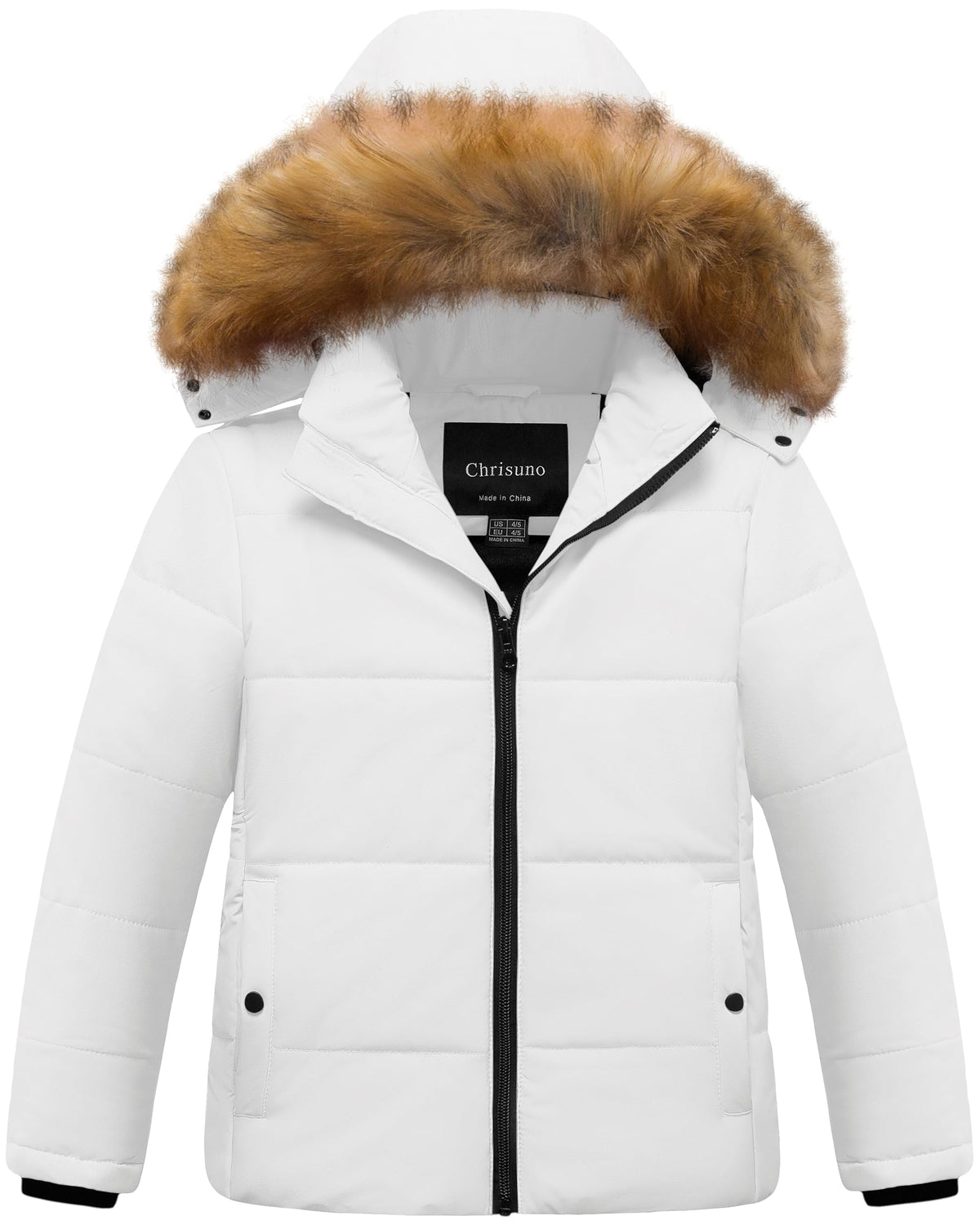 Chrisuno Girl's Water Resistant Winter Coats Warm Fleece Lined Outwear Ski Snow Jacket With Removable Hood