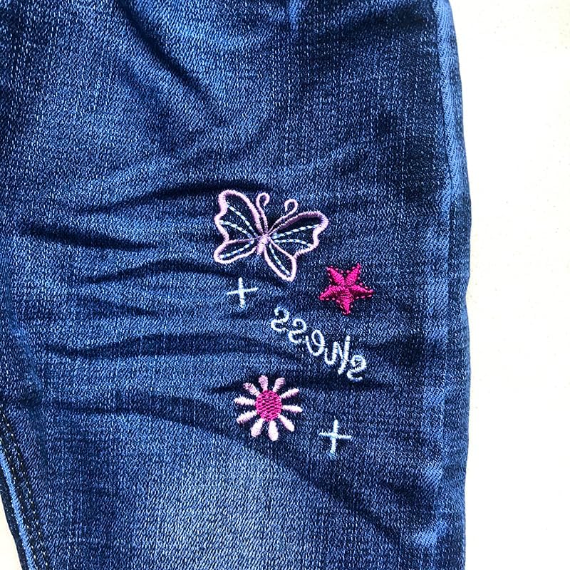 Peacolate 4-9T Infant Little Kids Girls Embroidery Jeans Denim Pants