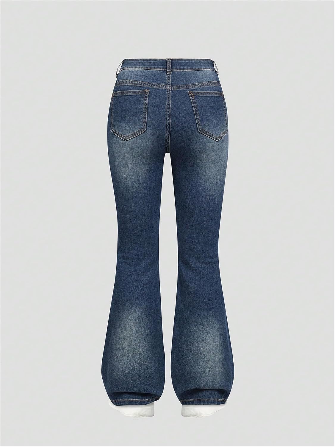 GORGLITTER Girl's Flare Jeans High Waisted Bell Bottom Denim Pants