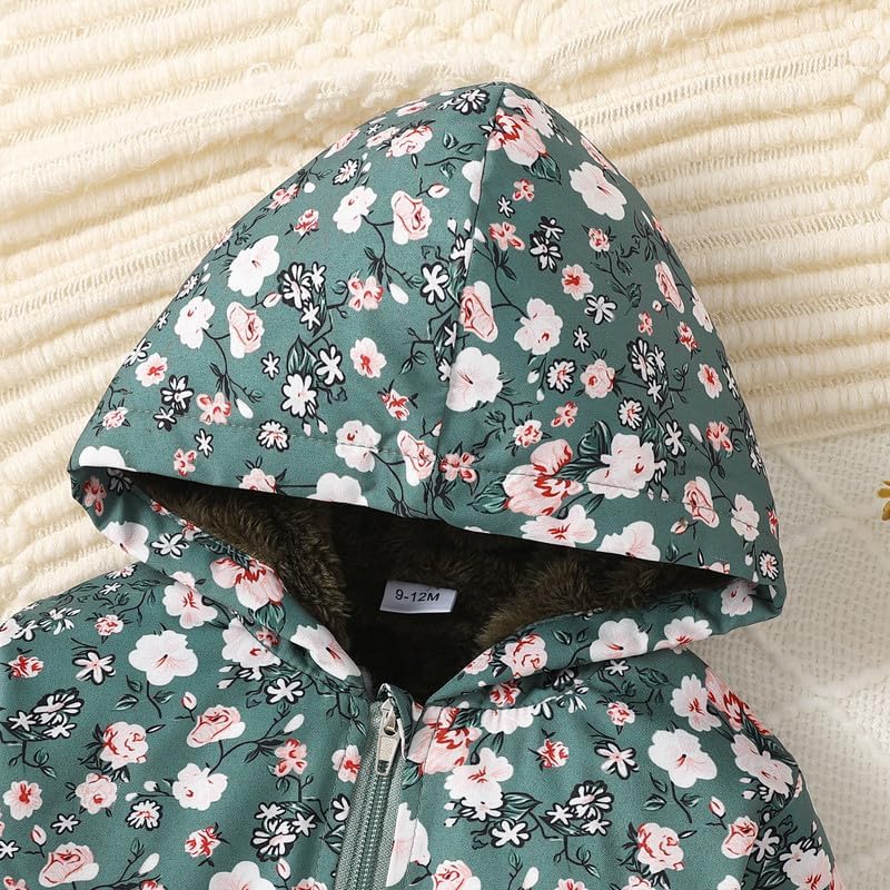 Baby Boys Fleece Jacket Cartoon Dinosaur Hooded Outerwear Toddler Fall Winter Warm Clothes
