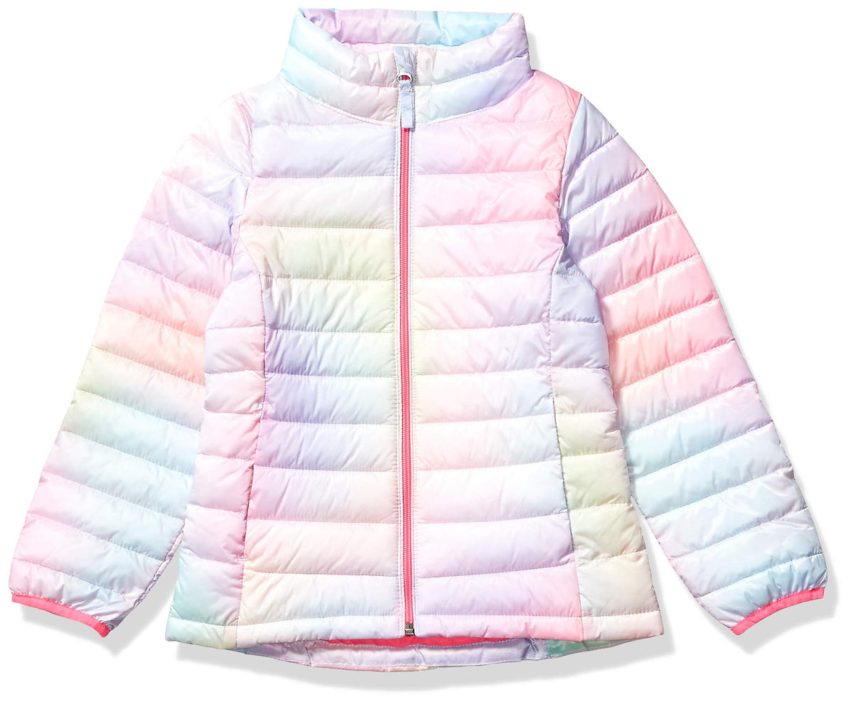 Amazon Essentials Girls and Toddlers' Light-Weight Water-Resistant Packable Mock Puffer Jackets