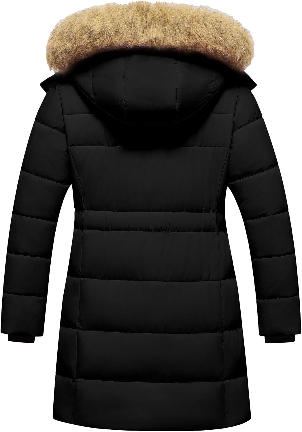 Girl's Puffer Jacket Kids Long Winter Coats Heavyweight Parka Warm Fleece Snow Outerwear with Removable Fur Hood