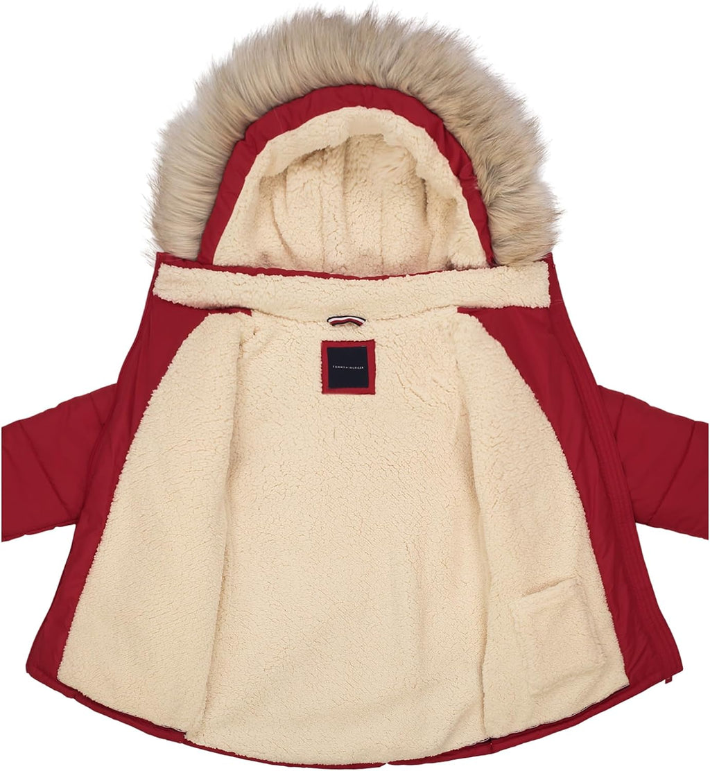 Tommy Hilfiger Girls' Long Length Heavyweight Puffer Jacket