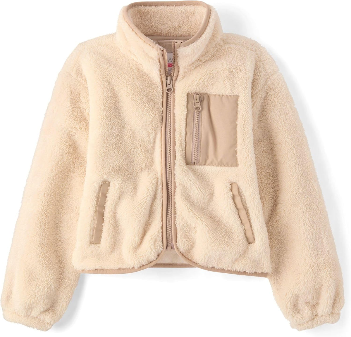 The Children's Place Girls' Long Sleeve Sherpa Fleece Full Zip Jacket