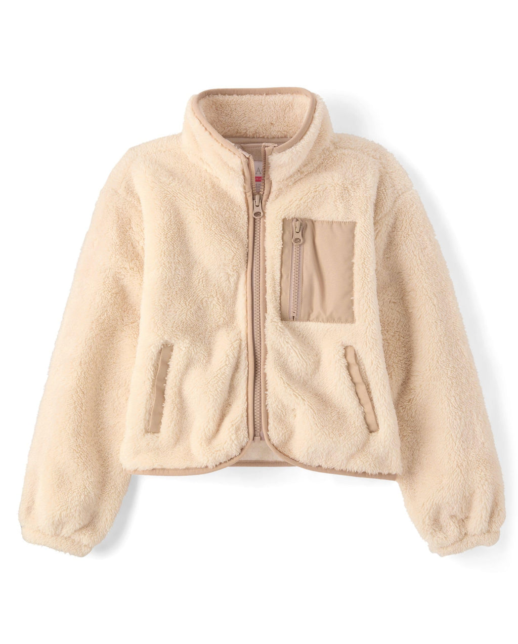 The Children's Place Girls' Long Sleeve Sherpa Fleece Full Zip Jacket