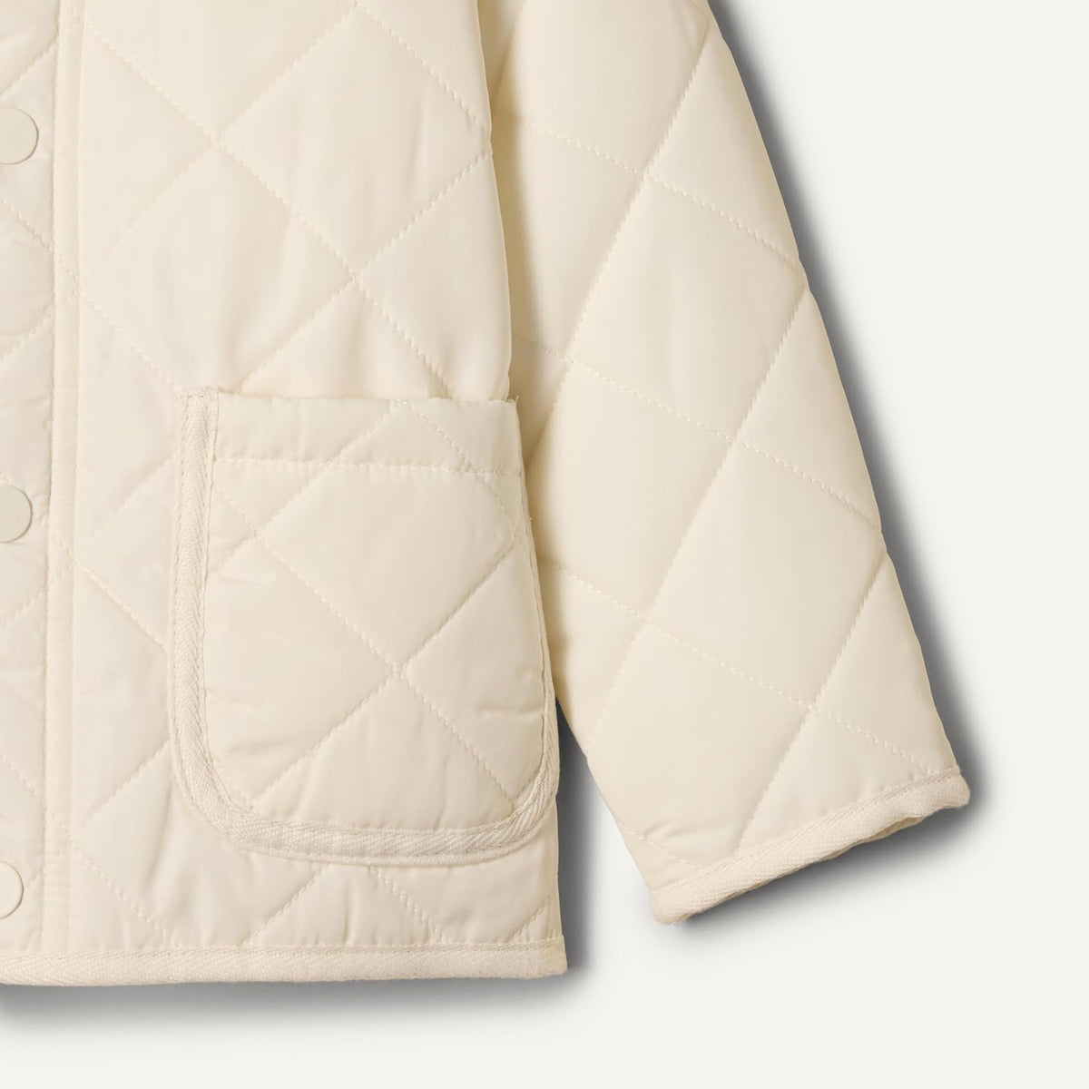 Amazon Essentials x Sofia Grainge Toddler and Baby Girls' Midweight Quilted Field Jacket with Ruffle