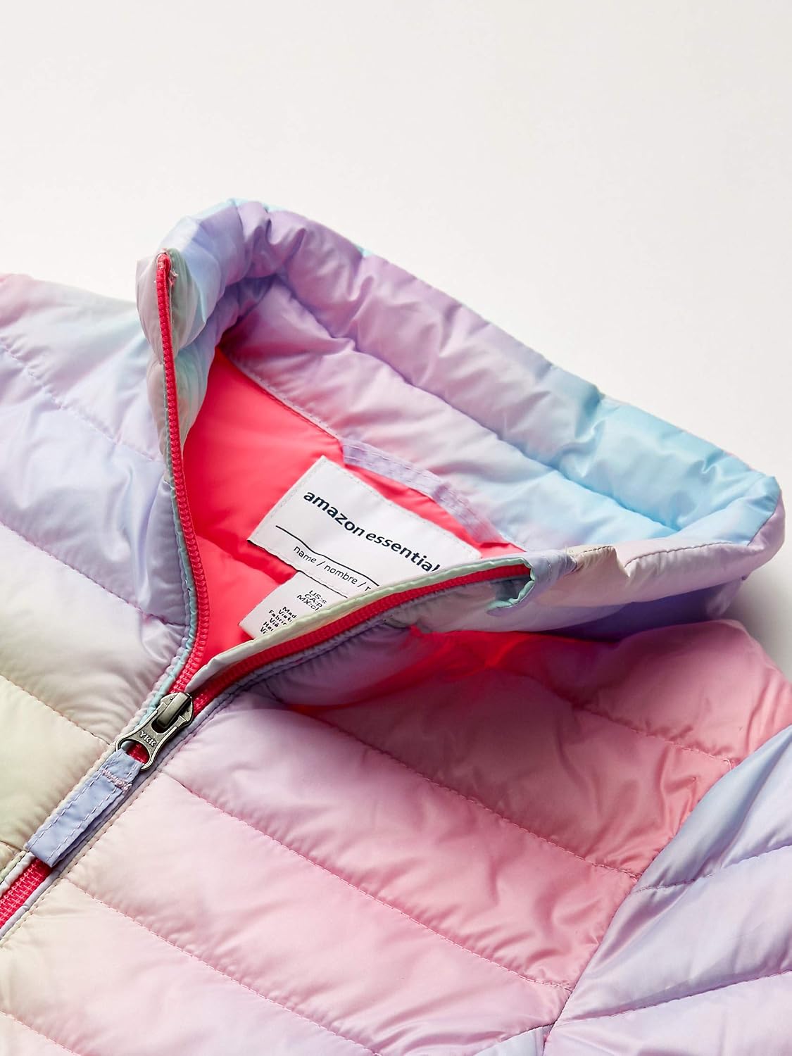 Amazon Essentials Girls and Toddlers' Light-Weight Water-Resistant Packable Mock Puffer Jackets