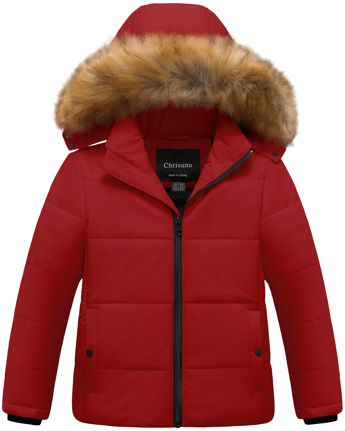 Chrisuno Girl's Water Resistant Winter Coats Warm Fleece Lined Outwear Ski Snow Jacket With Removable Hood