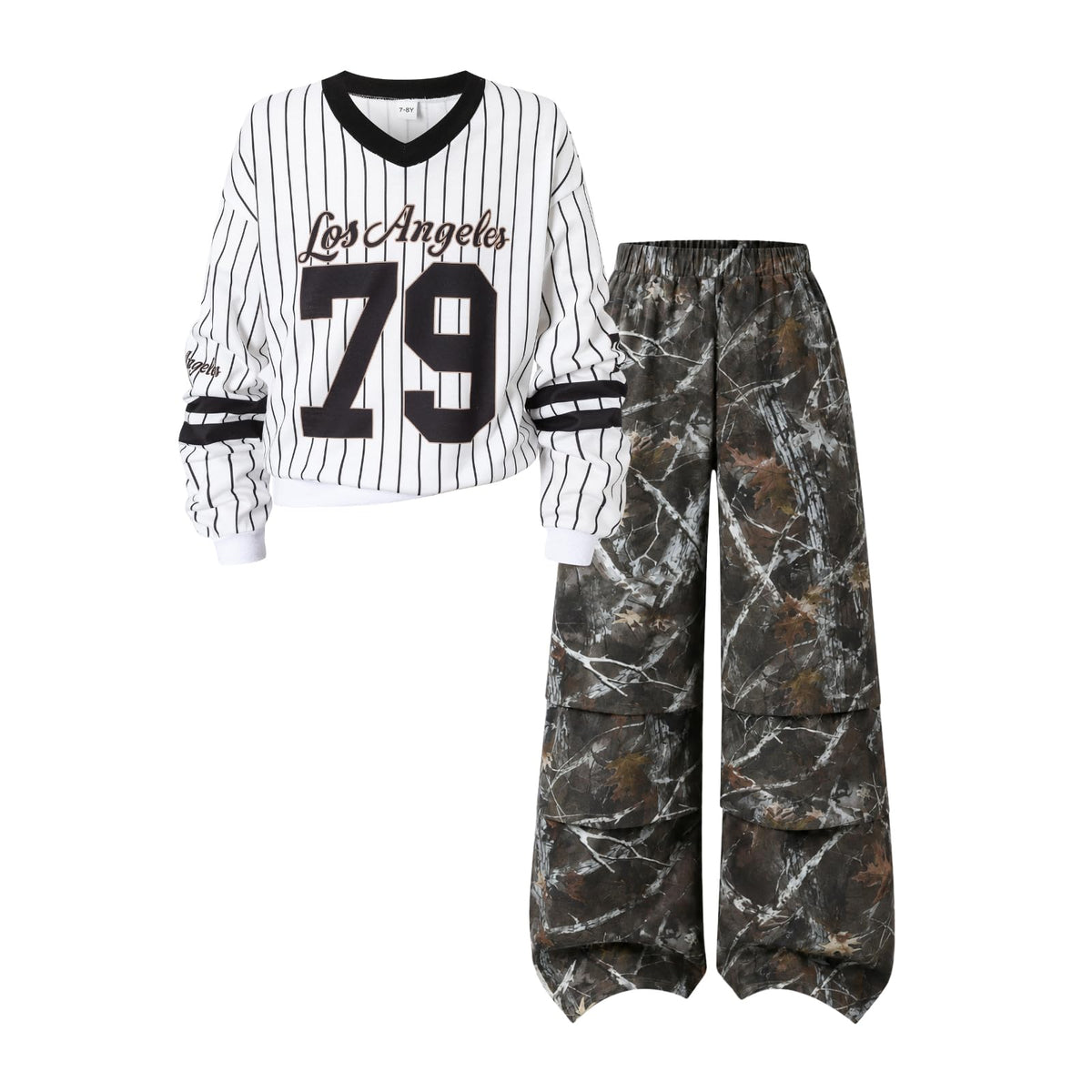 Tween Girl Clothes Mock Neck Long Sleeve Top & Bow Wide Leg Pants 2PCS Fall Winter Outfits Set 7-14Y