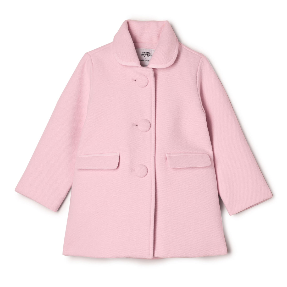Amazon Essentials x Sofia Grainge Toddlers and Baby Girls' Wool Blend Coat