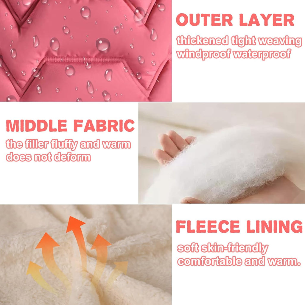 AiWMGL 3T 4T 5T 6T Toddler Girls Winter Coat Jacket Outwear Clothes Warm Overcoat Snowsuit Puffer Parka Fur Lined Hood Kids
