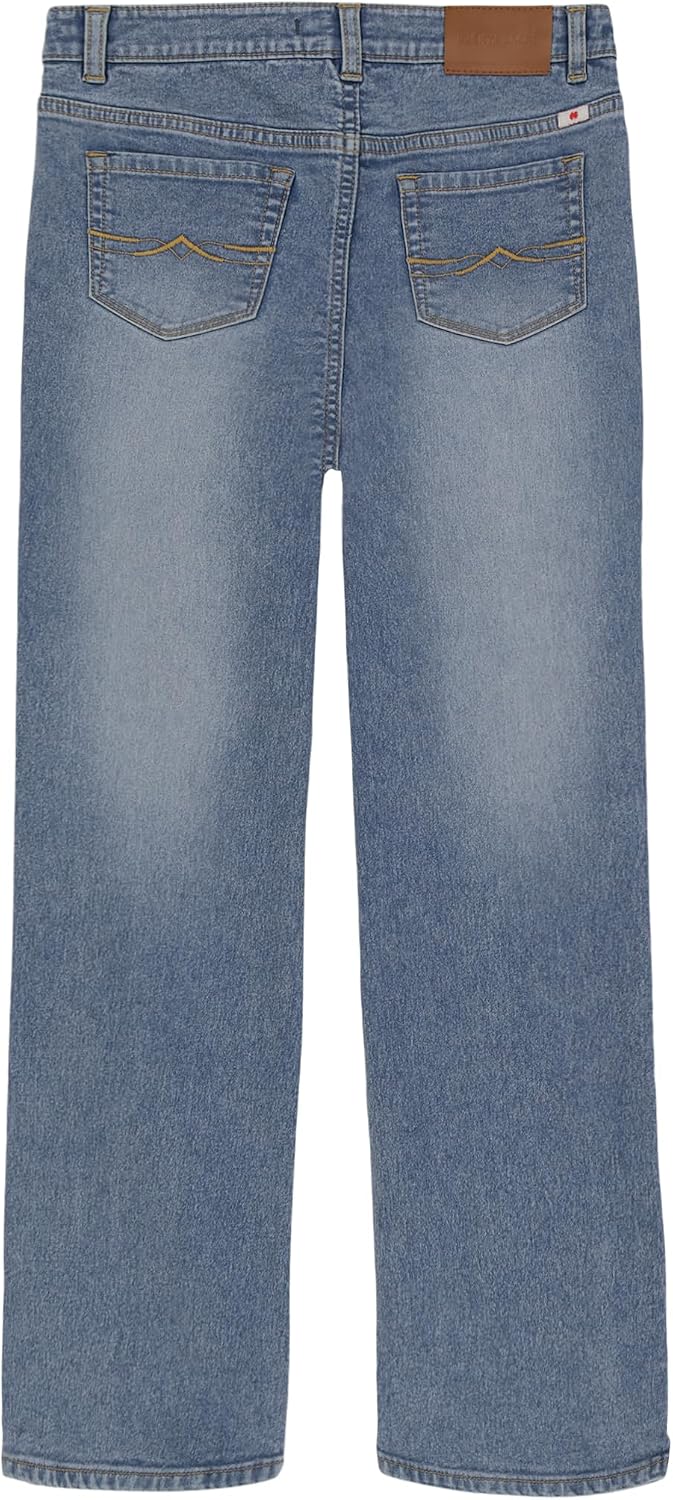 Lucky Brand Girls' High Rise Wide Flare Stretch Denim Jean, Zipper Fly & Button Closure