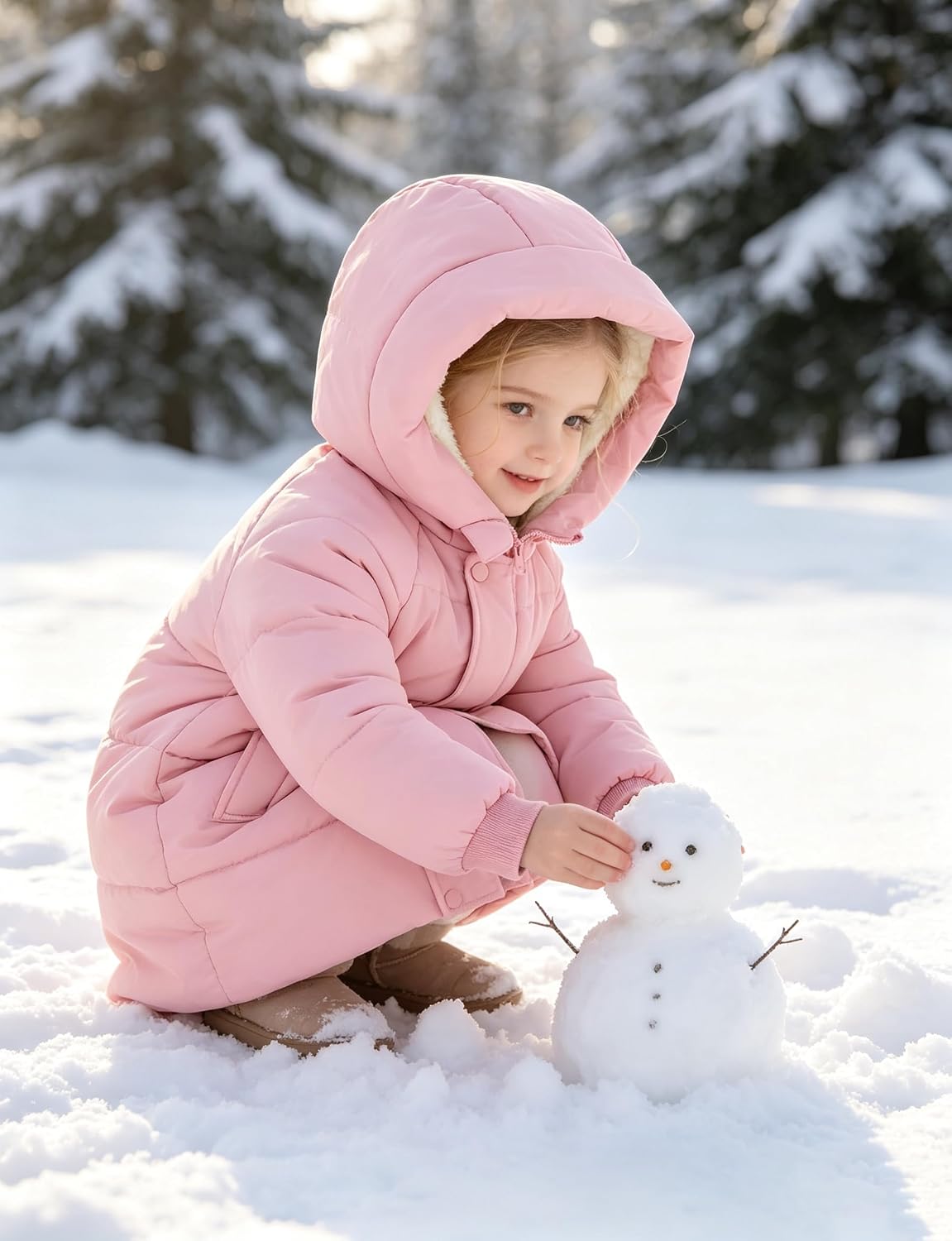 ALISISTER Toddler Boys Girls Winter Coat Warm Fleece Jacket for Kids 1-6T