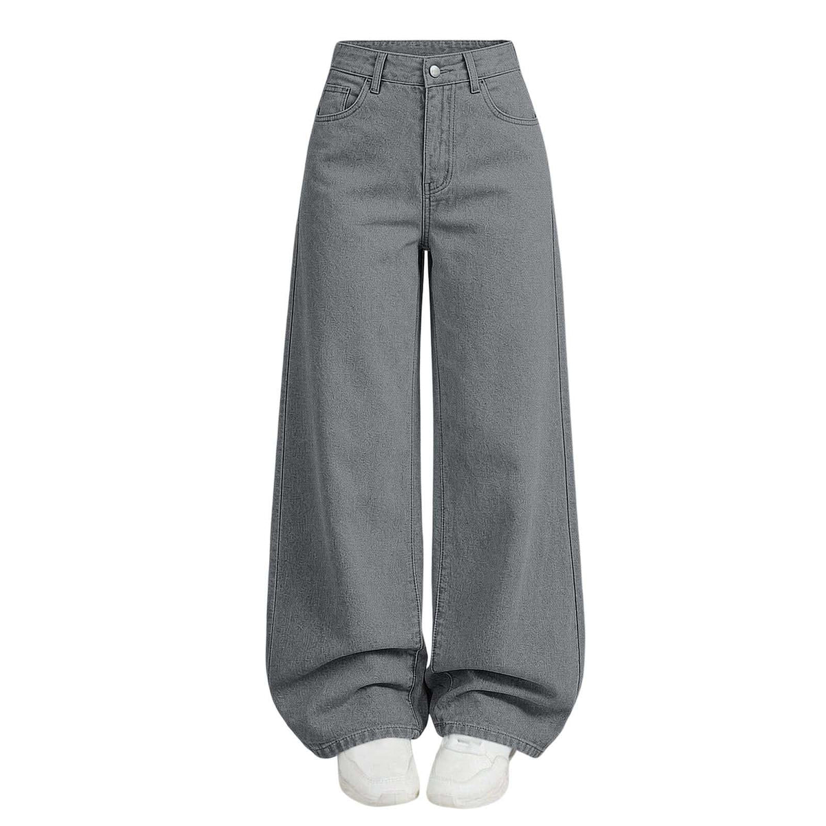 Girl's Baggy Jeans Wide Leg High Waisted Denim Pants 5-14 Years
