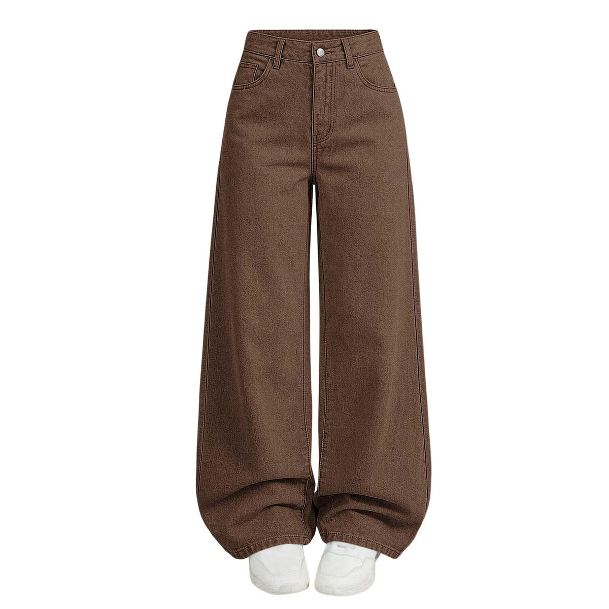 Girl's Baggy Jeans Wide Leg High Waisted Denim Pants 5-14 Years