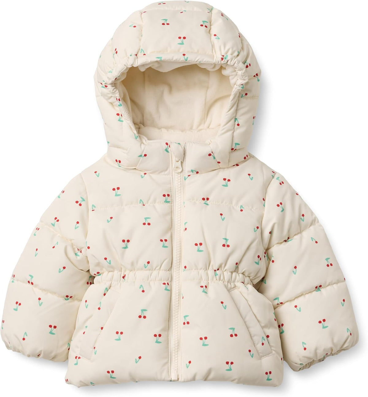 Amazon Essentials x Sofia Grainge Babies, Todders and Girls' Water-Repellent Hooded Puffer Jacket
