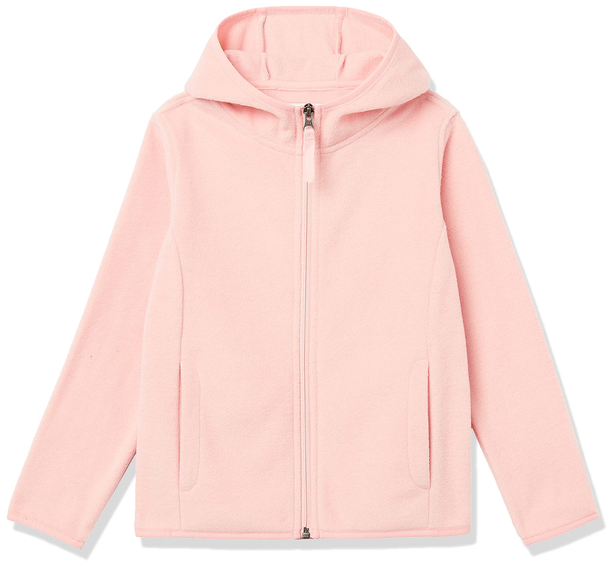 Amazon Essentials Girls and Toddlers' Fleece Full-Zip Hooded Lightweight Jacket for Spring