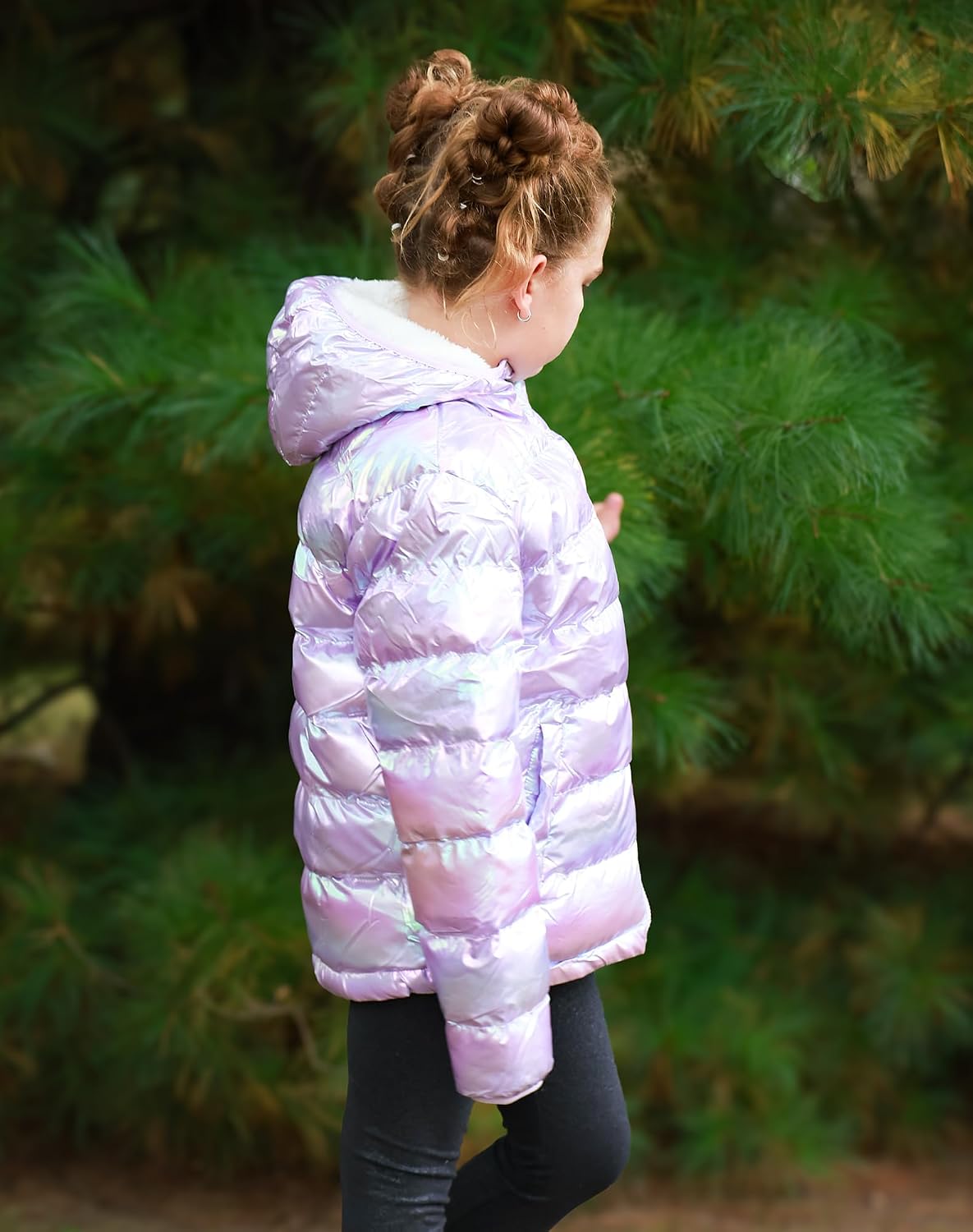 Lovekider 4-12 Years Girls Hooded Puffer Jacket Warmth Padded Winter Coat