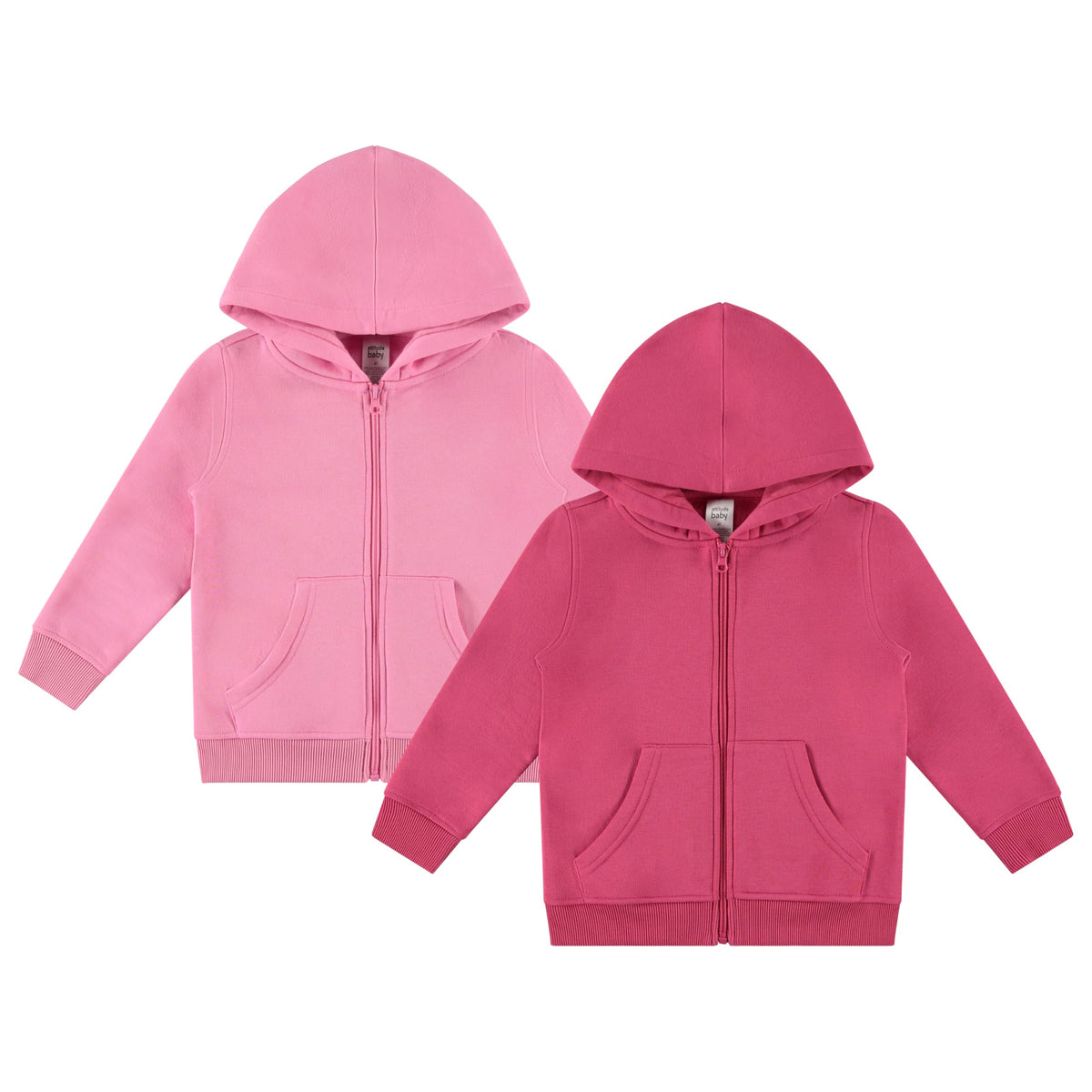 Cudlie 2-Pack Toddler Zip-Up Hoodies for Boys and Girls – Colorful Cotton Blend Sweatshirts with Pockets – Sizes 12M to 4T