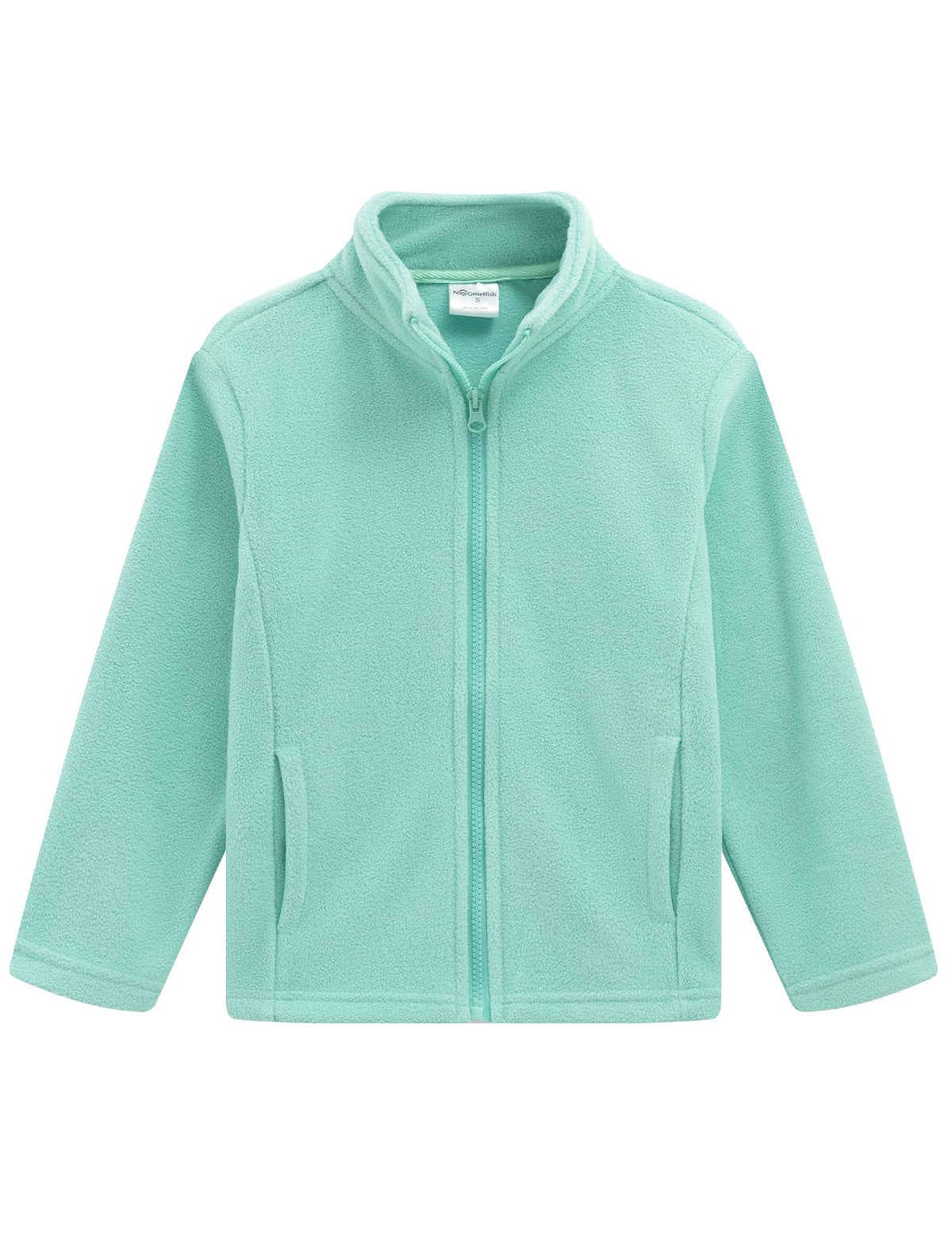 Noomelfish Girls Full Zip Soft Polar Fleece Jacket Outerwear Coat With Pockets (5-14 Years)
