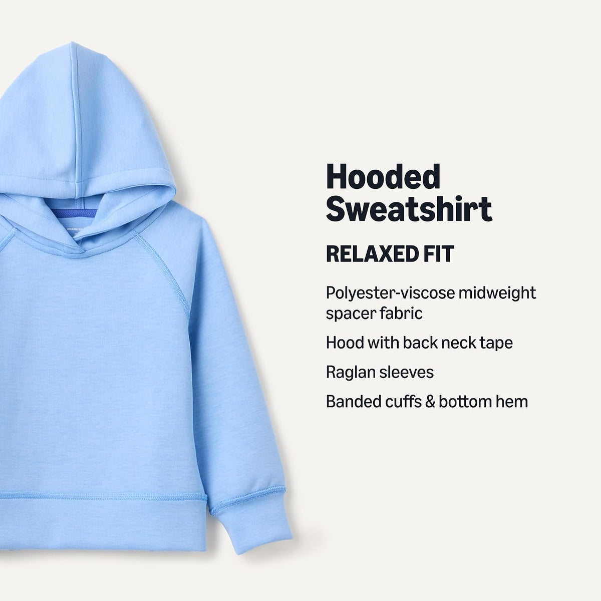 Amazon Essentials Girls' Active Hooded Pullover Sweatshirt