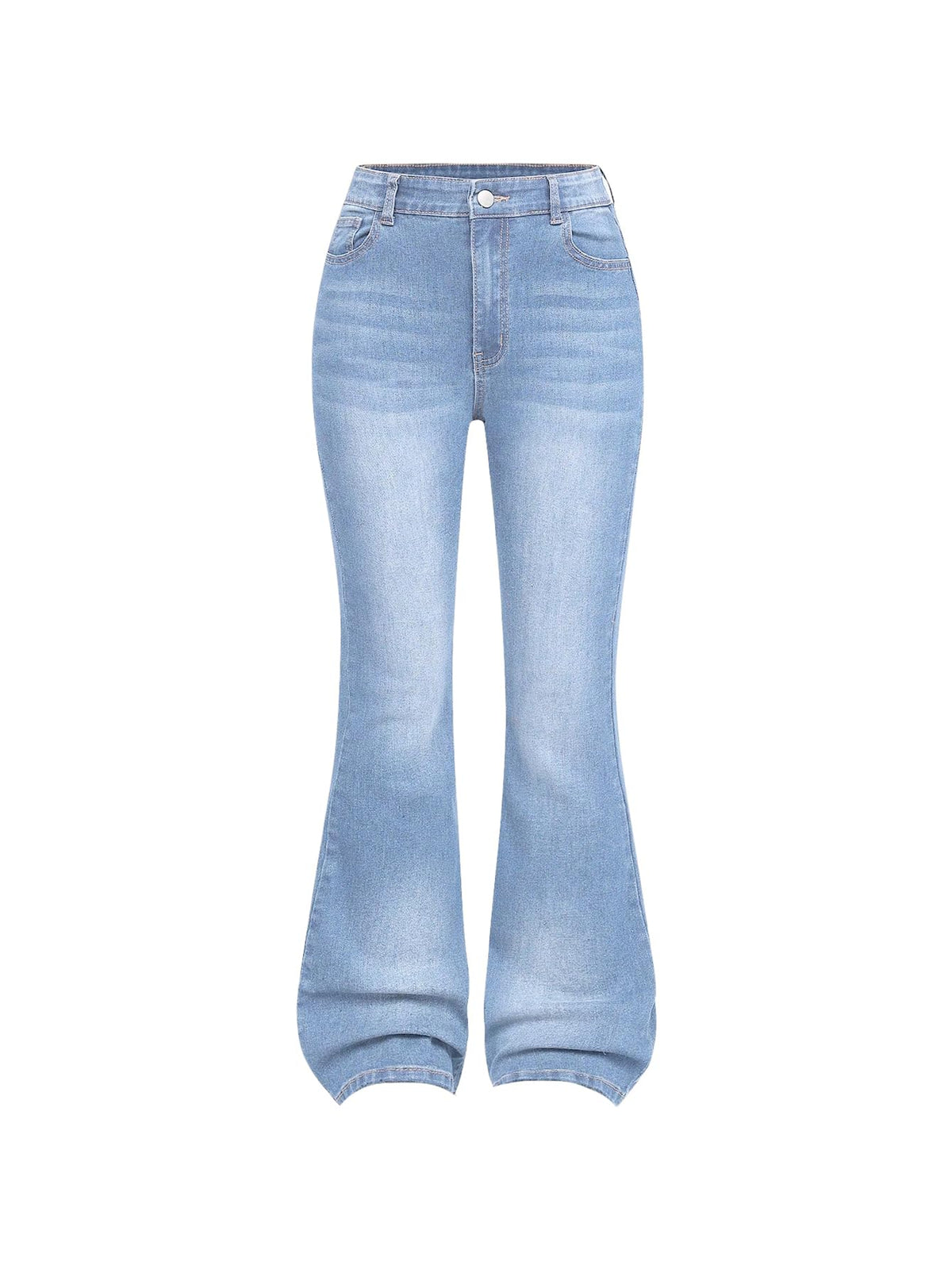 GORGLITTER Girl's Flare Jeans High Waisted Bell Bottom Denim Pants