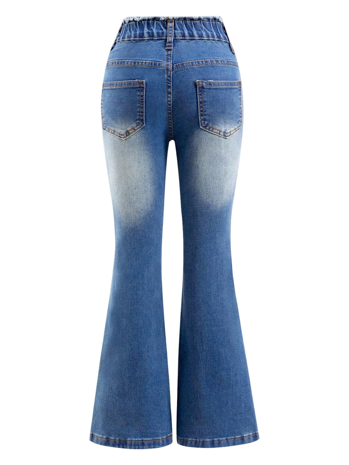SweatyRocks Girl's Y2K Flare Jeans Rhinestone Butterfly Denim Trousers
