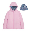 LONDON FOG Baby Girls' Heavyweight Quilted Puffer Jacket with Fleece Beanie