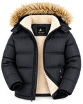 GEEK LIGHTING Boys Girls Winter Puffer Jacket Water Resistant Hooded Coat