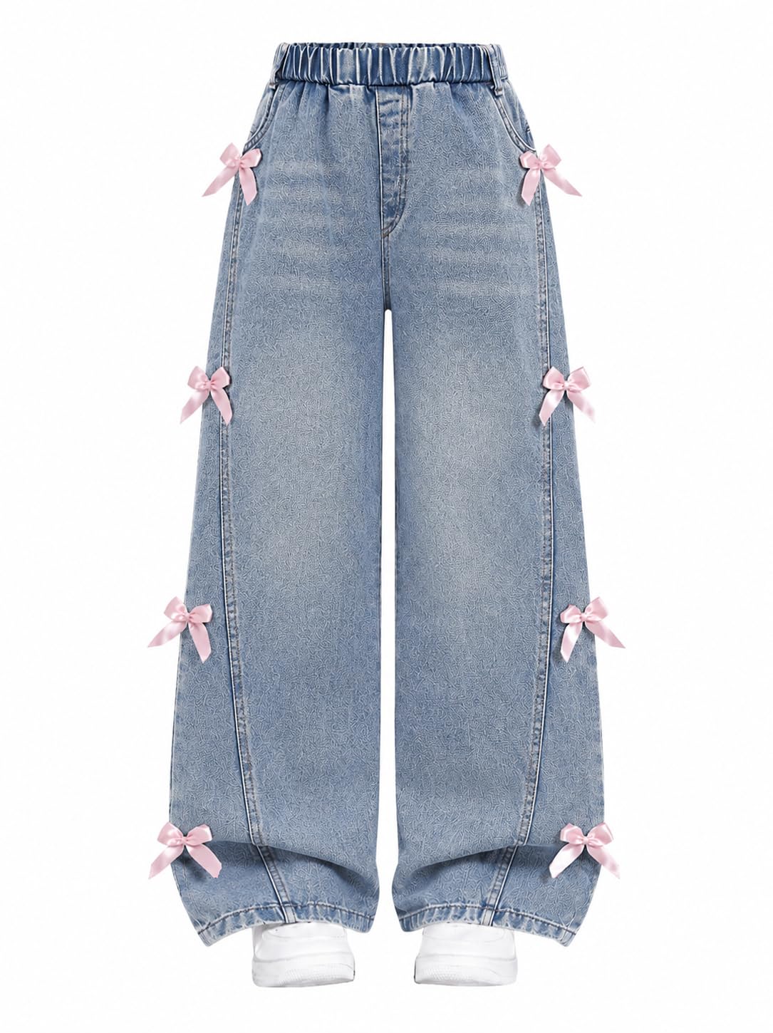 Girls Jeans Wide Leg Denim Pants Tween Teen Girls Trendy Clothes Size 7-13 Years
