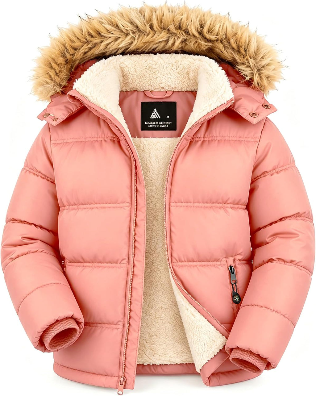 GEEK LIGHTING Boys Girls Winter Puffer Jacket Water Resistant Hooded Coat