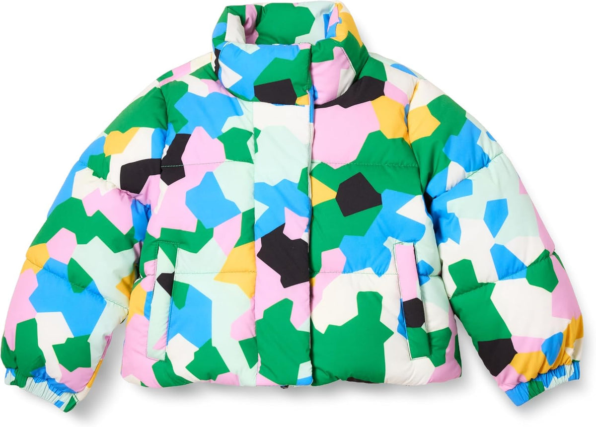 Amazon Essentials Girls and Toddlers' Cropped Full-Zip Fully Lined Puffer Jacket (Quilted Matte or Sherpa Fleece)
