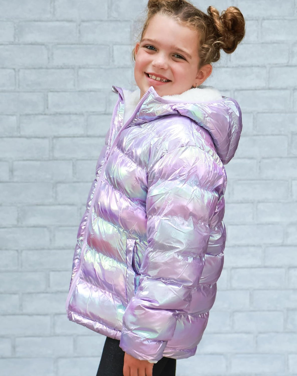 Lovekider 4-12 Years Girls Hooded Puffer Jacket Warmth Padded Winter Coat