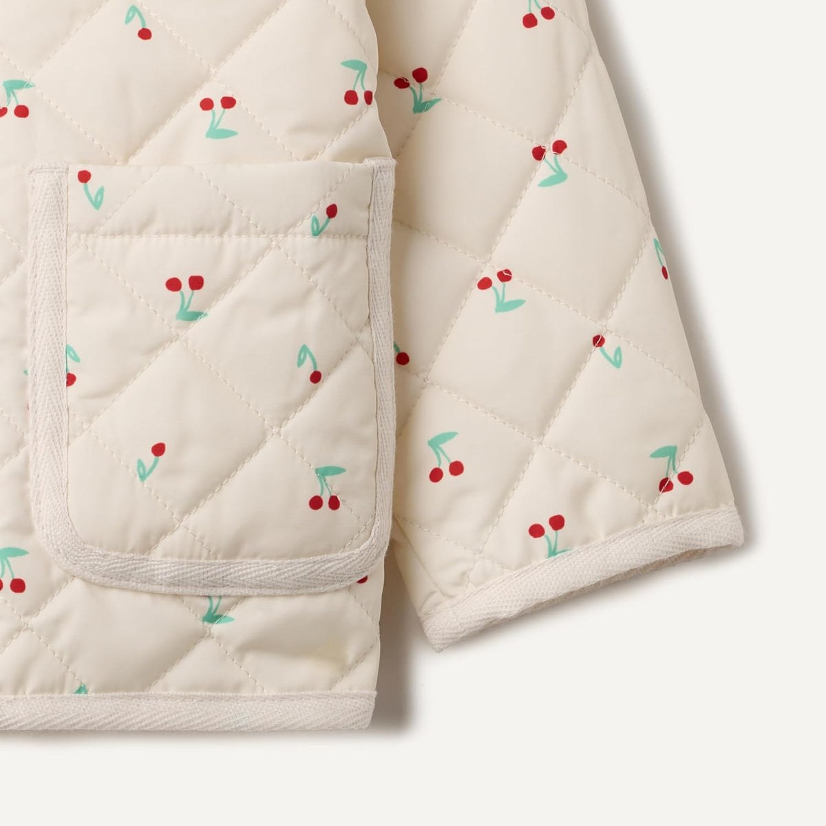 Amazon Essentials x Sofia Grainge Toddler and Baby Girls' Midweight Quilted Field Jacket with Ruffle