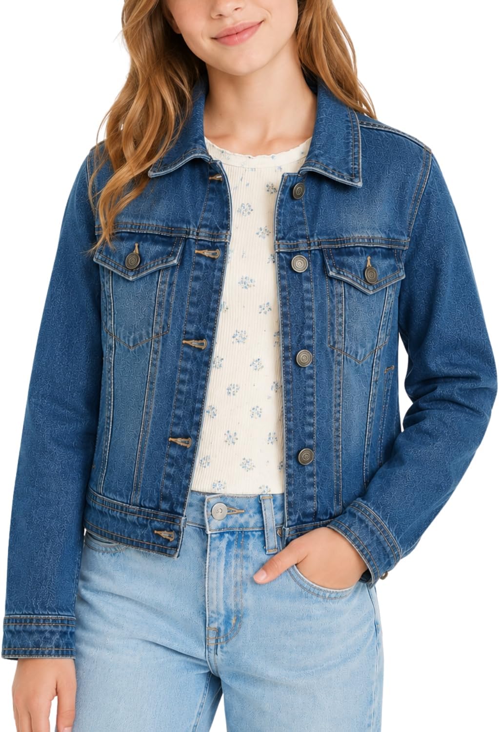 AEROPOSTALE Girls Denim Jacket, Classic Jean Jacket, 100% Cotton, Size 4-16
