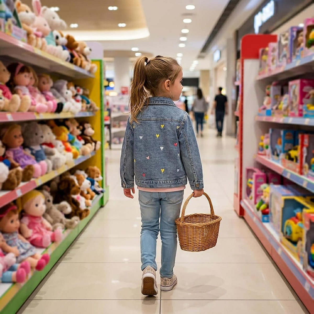 Toddler Girls Denim Jacket Little Kids Button Down Long Sleeve Jean Jacket