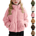 Girls Fleece Jacket Lightweight Fall Winter Zip Up Coats For Girl