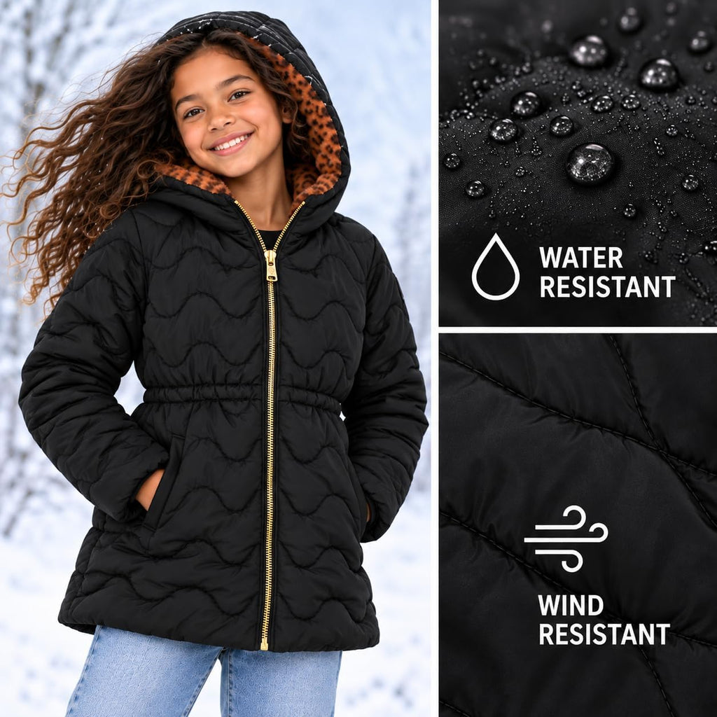 Jessica Simpson Girls Heavyweight Parka Faux Fur Lined Hooded Winter Coat