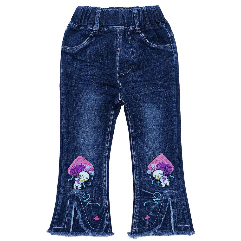 Peacolate 4-9T Infant Little Kids Girls Embroidery Jeans Denim Pants