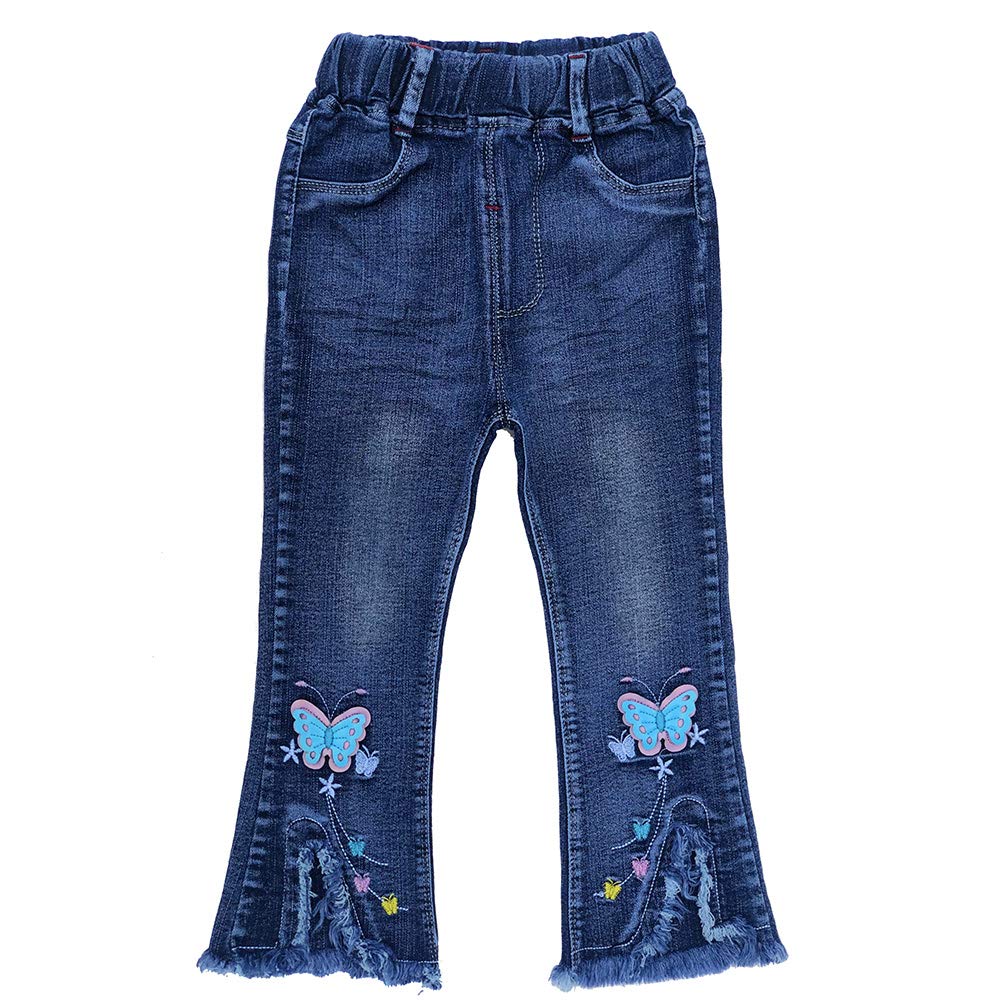 Peacolate 4-9T Infant Little Kids Girls Embroidery Jeans Denim Pants