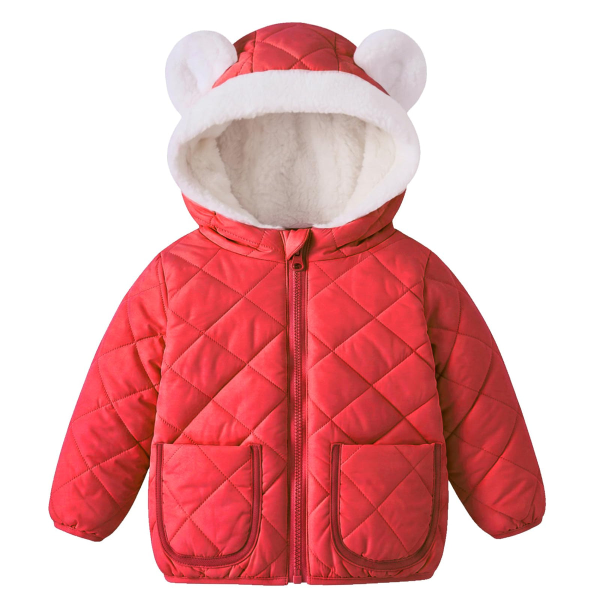 Fanient Toddler Girls Winter Coat Lightweight Hooded Jacket Size 1-5T