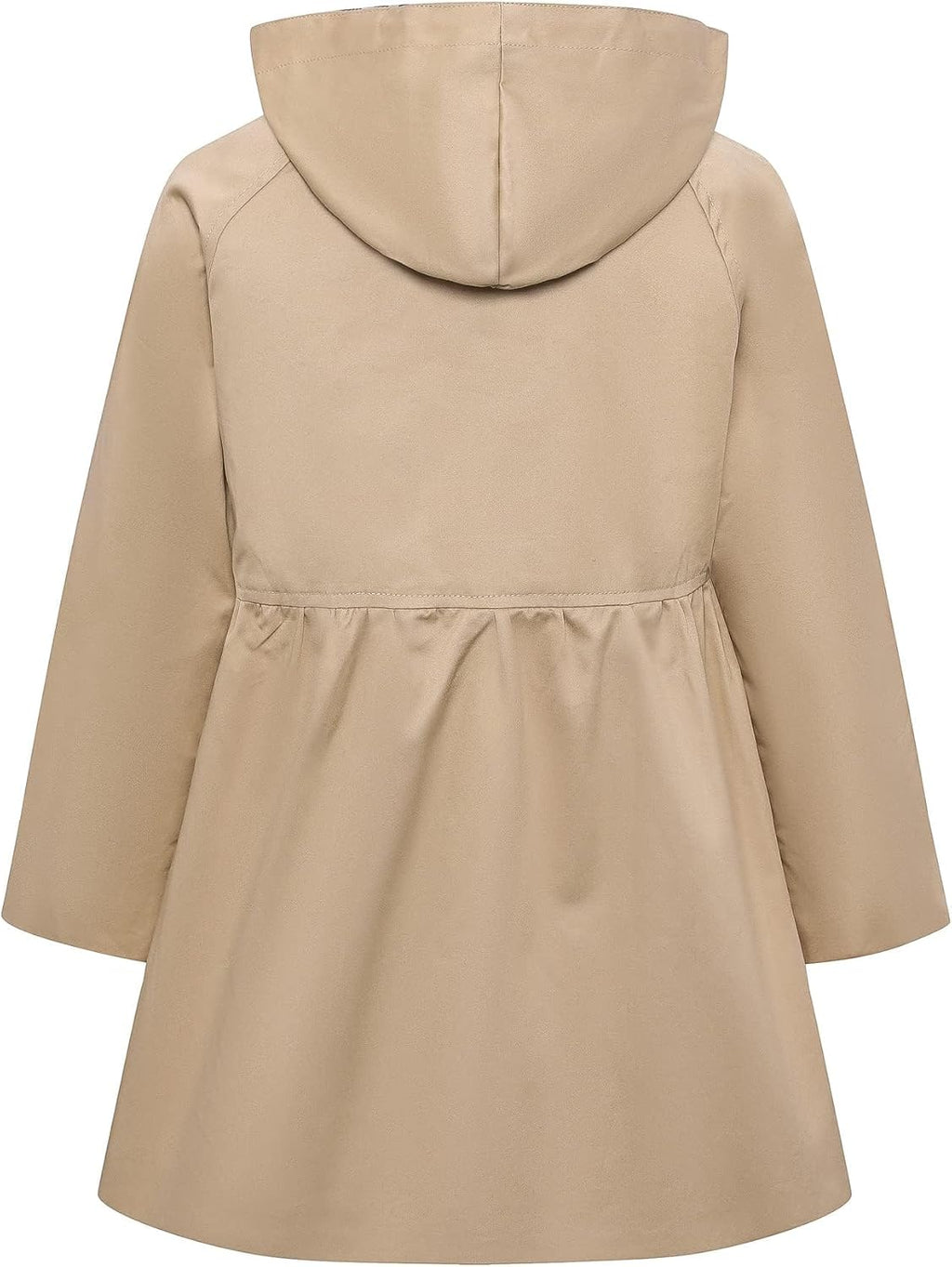 Betusline Girl's Single Breasted Trench Coat Hooded Dress Coat Outerwear