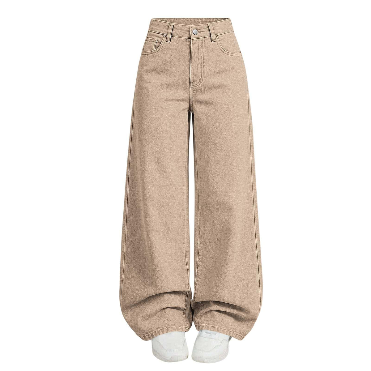 Girl's Baggy Jeans Wide Leg High Waisted Denim Pants 5-14 Years
