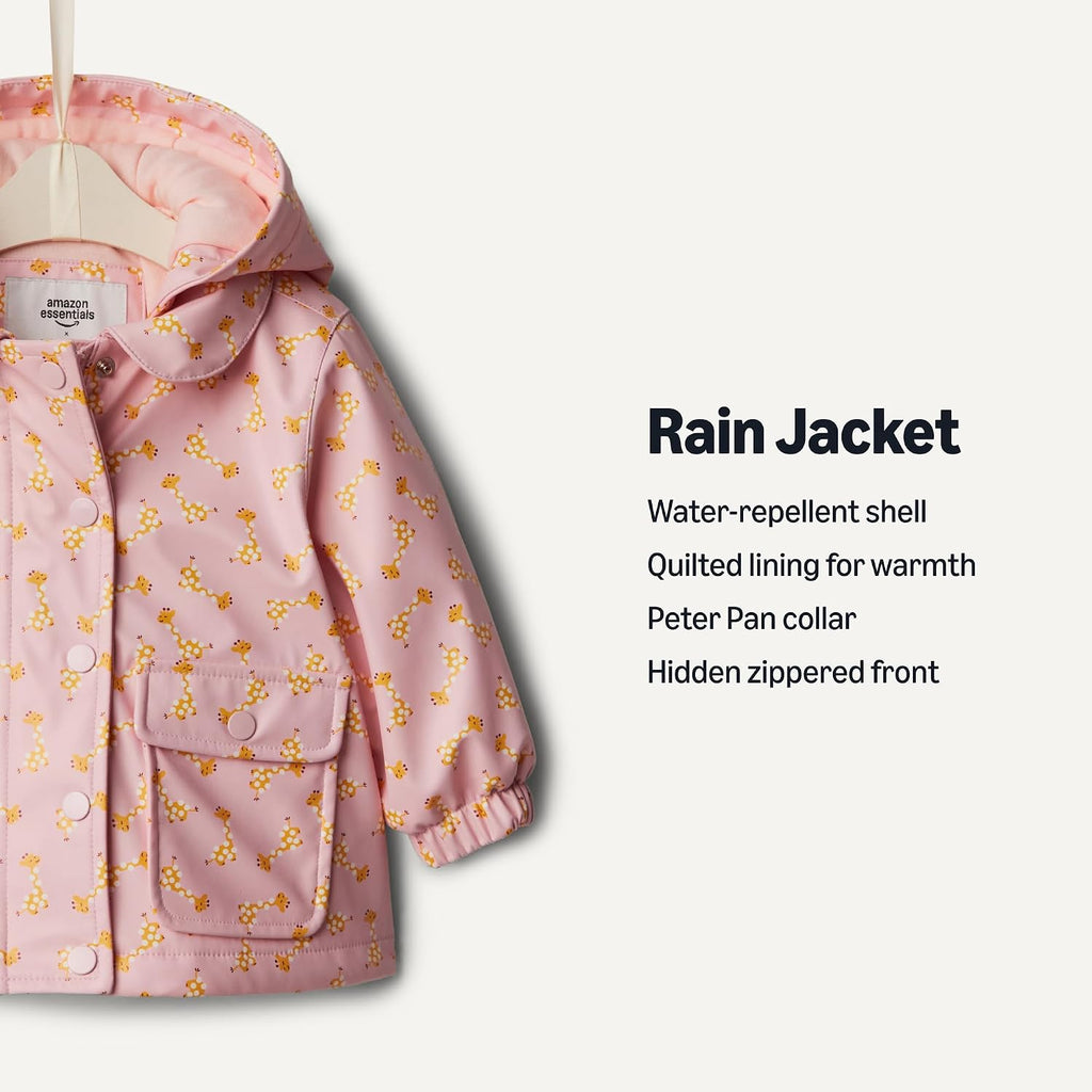 Amazon Essentials x Sofia Grainge Baby Girls' Water Repellent Rain Jacket