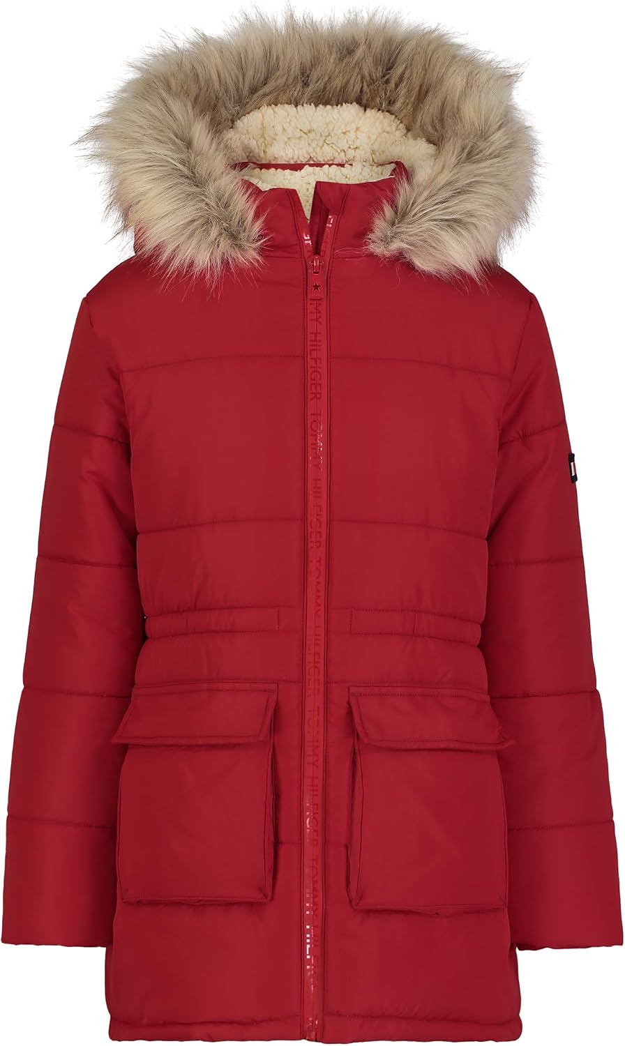 Tommy Hilfiger Girls' Long Length Heavyweight Puffer Jacket