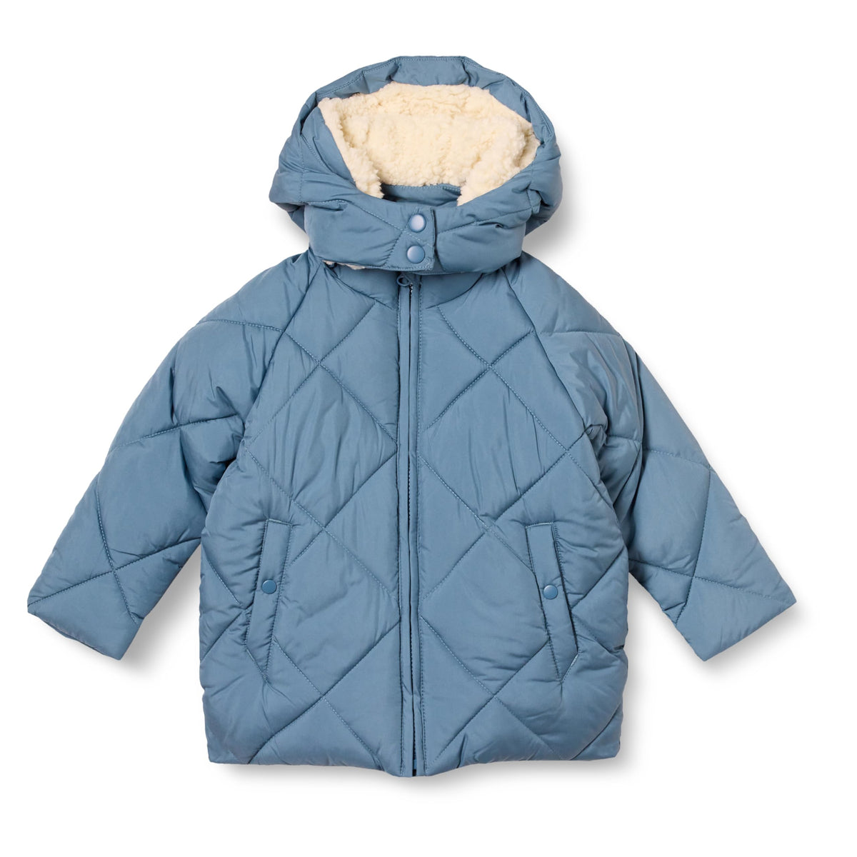 Amazon Essentials Girls and Toddlers' Long Quilted Cocoon Puffer Coat