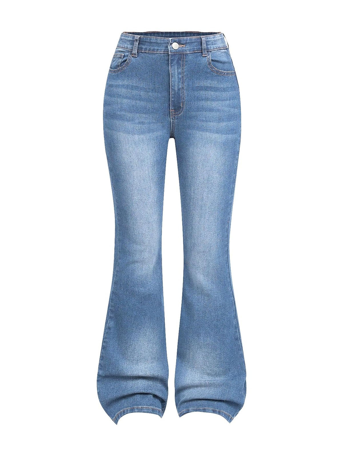 GORGLITTER Girl's Flare Jeans High Waisted Bell Bottom Denim Pants