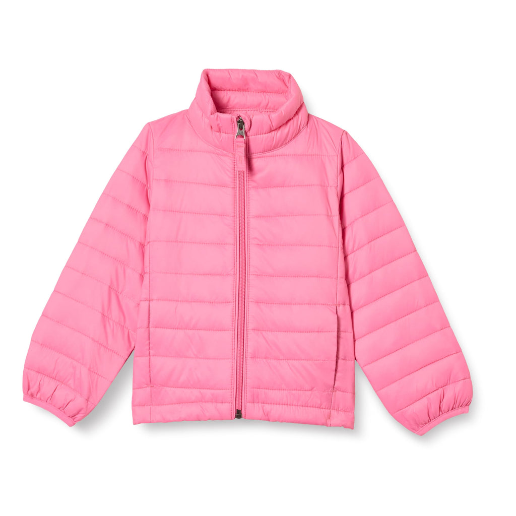 Amazon Essentials Girls and Toddlers' Light-Weight Water-Resistant Packable Mock Puffer Jackets